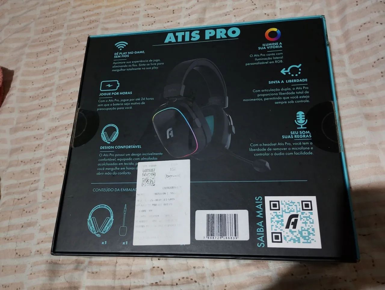 HEADSET SEM FIO APLUS ATIS PRO - Foto 2