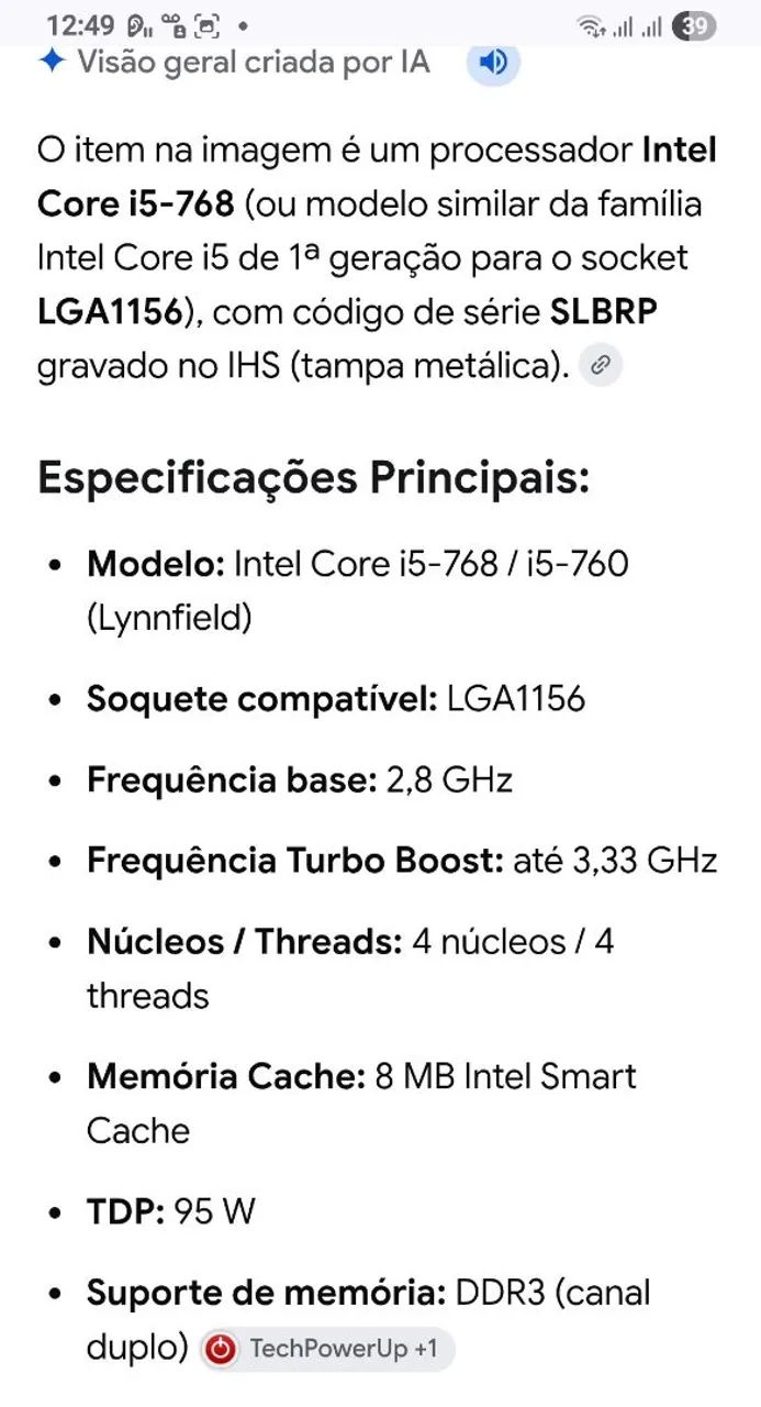 Processador core i5 soquete 1156 - Foto 3