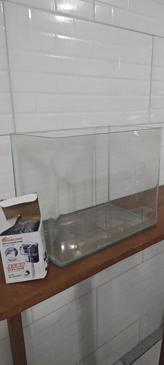 AQUÁRIO CURVO 32,6L + FILTRO HANG ON USB | R$ 450 - Foto 3