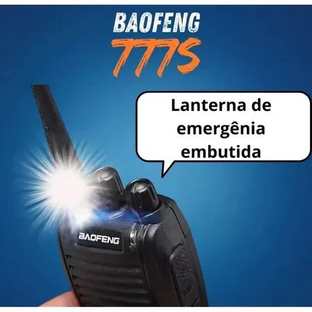 kit 2 rádios comunicador baofeng Alcance 12 Km 16 Canais BF 777S Profissional recarregável - Foto 4
