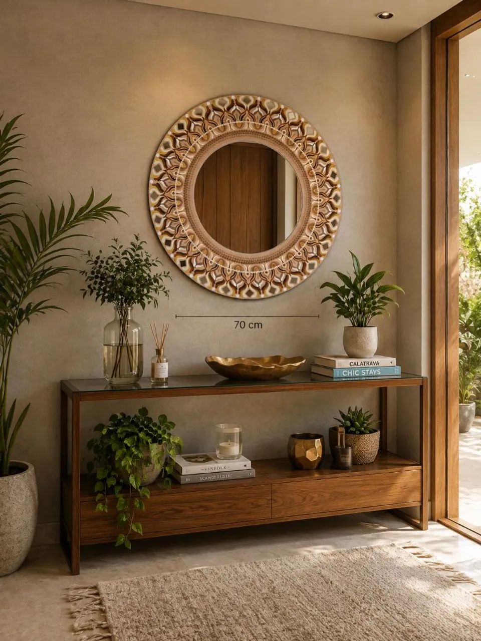 Mandala 70cm com Espelho  - Foto 4
