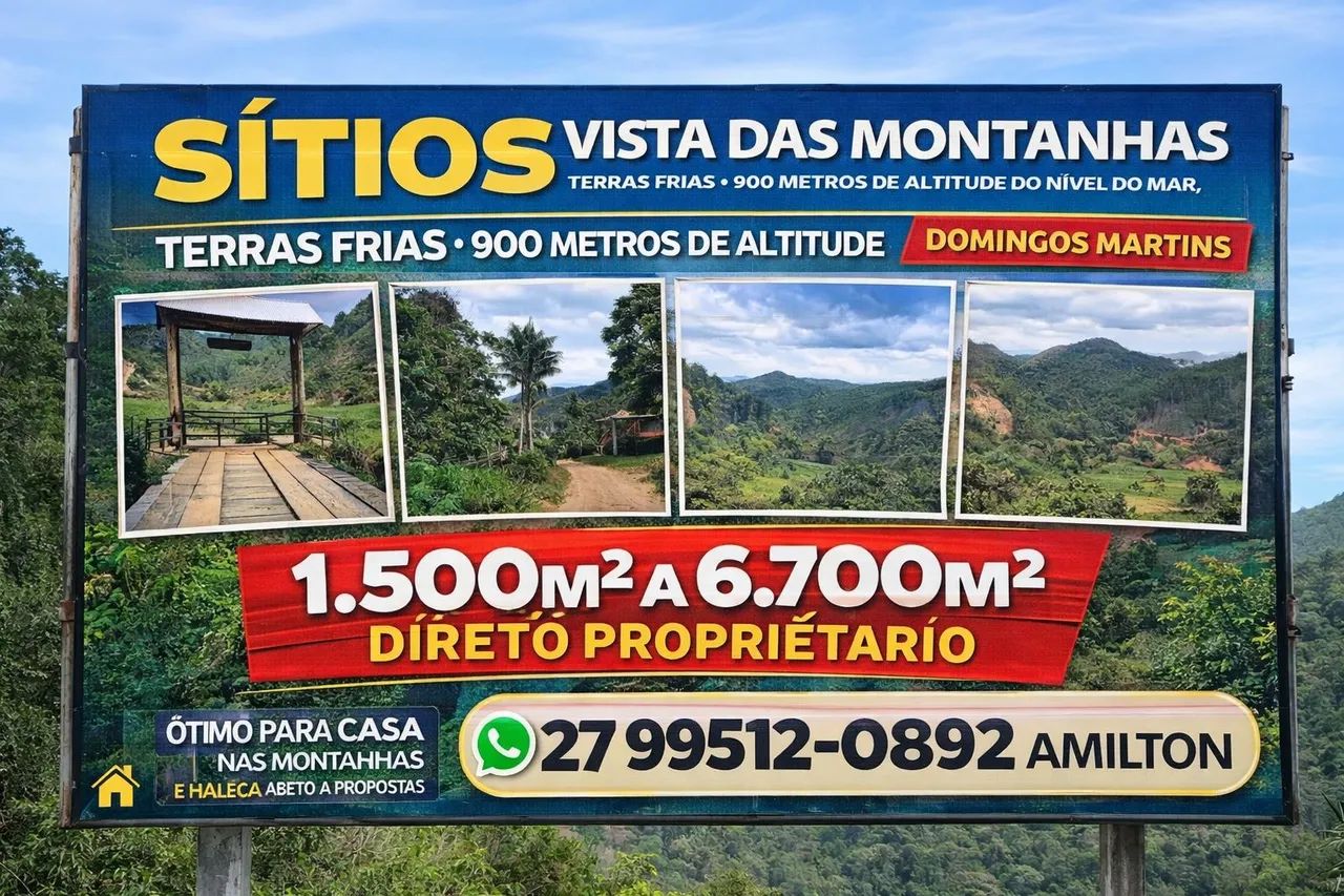 SÍTIOS COM VISTA DAS MONTANHAS<br>TERRAS FRIAS ? 900 METROS DE ALTITU  parcelo,  troco DE - Foto 2