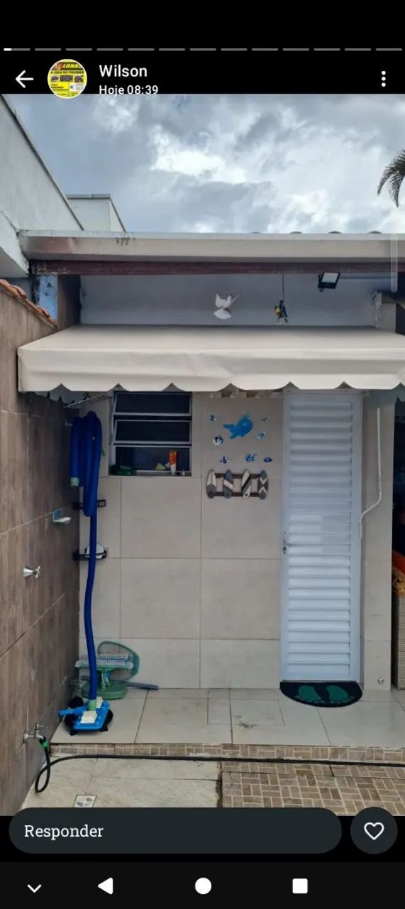 Toldo Cobertura fixo com lona e ferragens de qualidade