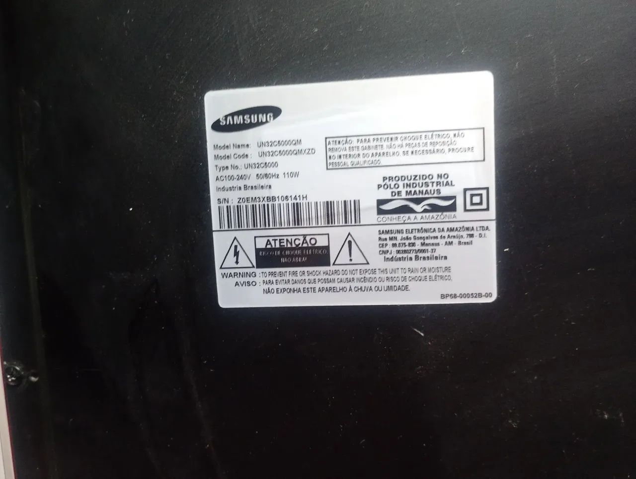 tv Samsung 32 polegadas funcionando a imagem e som não está muito boa  da pra assistir  - Foto 3