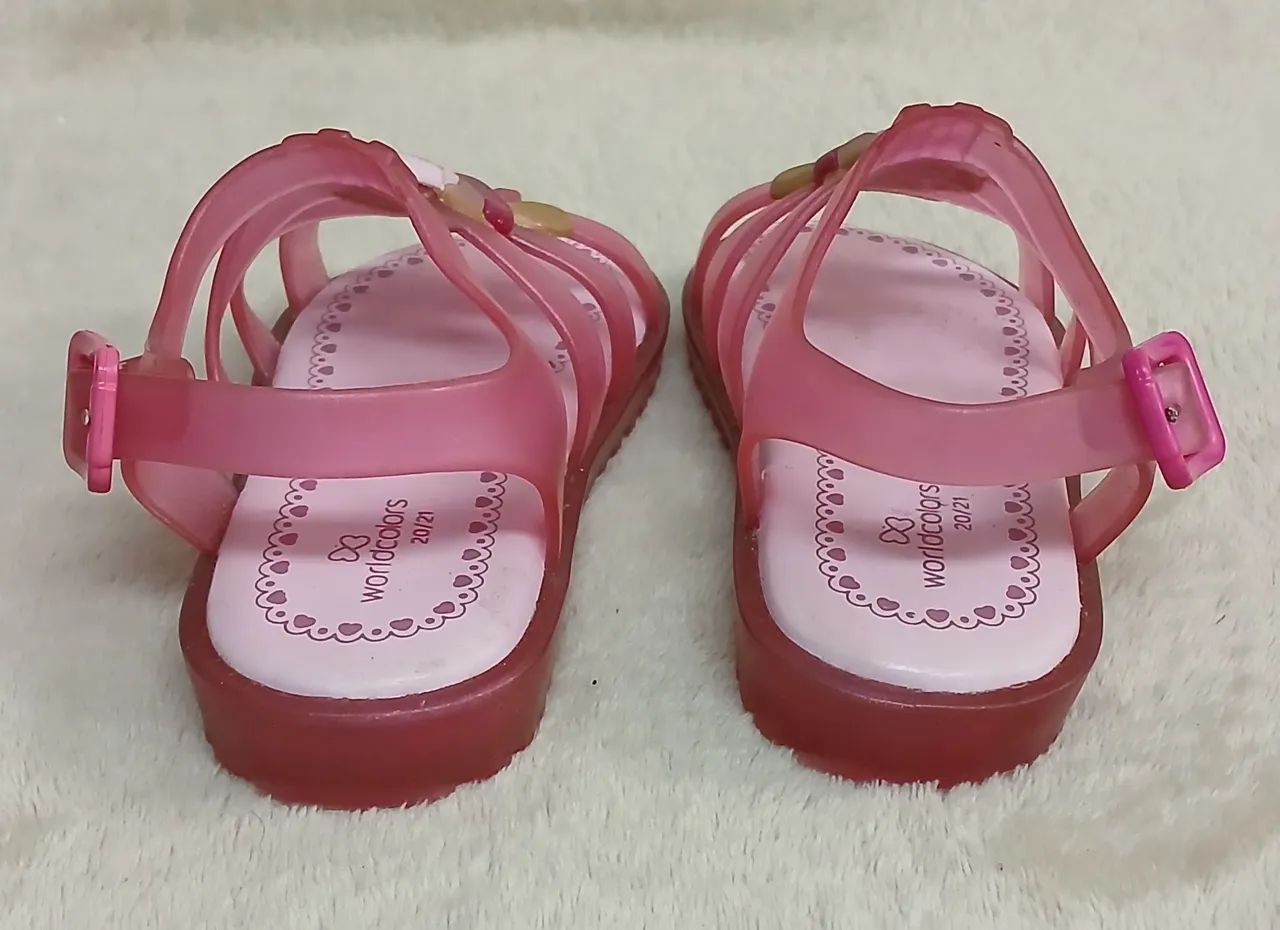 Sandália Infantil World Colors Sorvete Rosa Tamanho 20-21<br> - Foto 4
