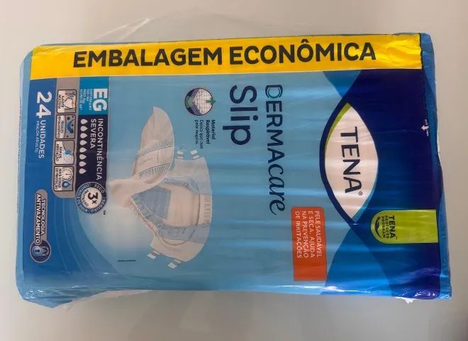 Fralda Geriátrica TENA Dermacare Slip EG - 24 Unidades 
