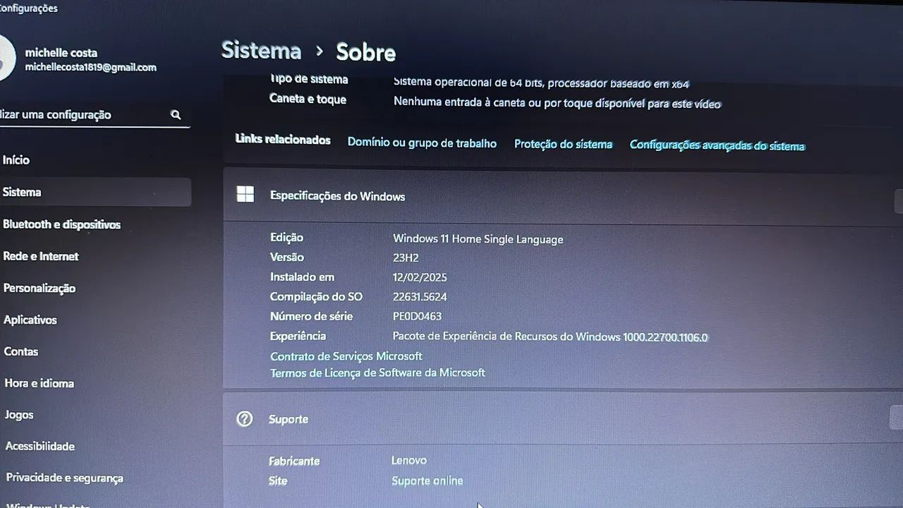 Notebook Lenovo poucos dias de uso - Foto 3
