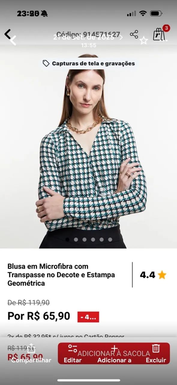Blusa manga comprida 