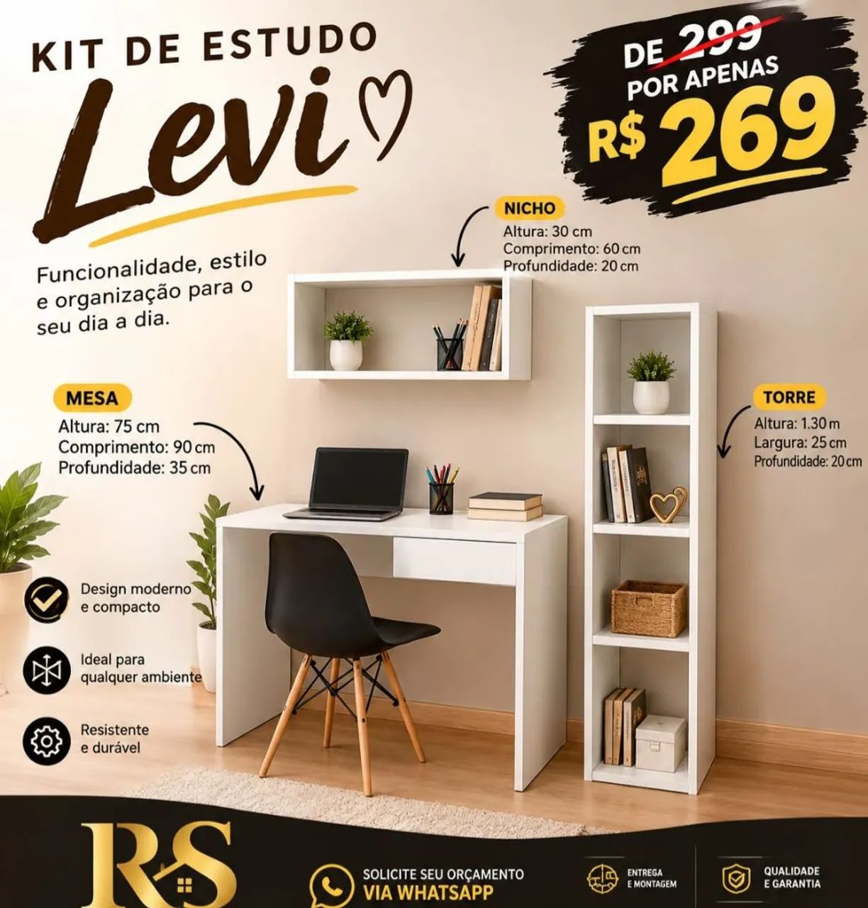  Kit mesa de Estudo 