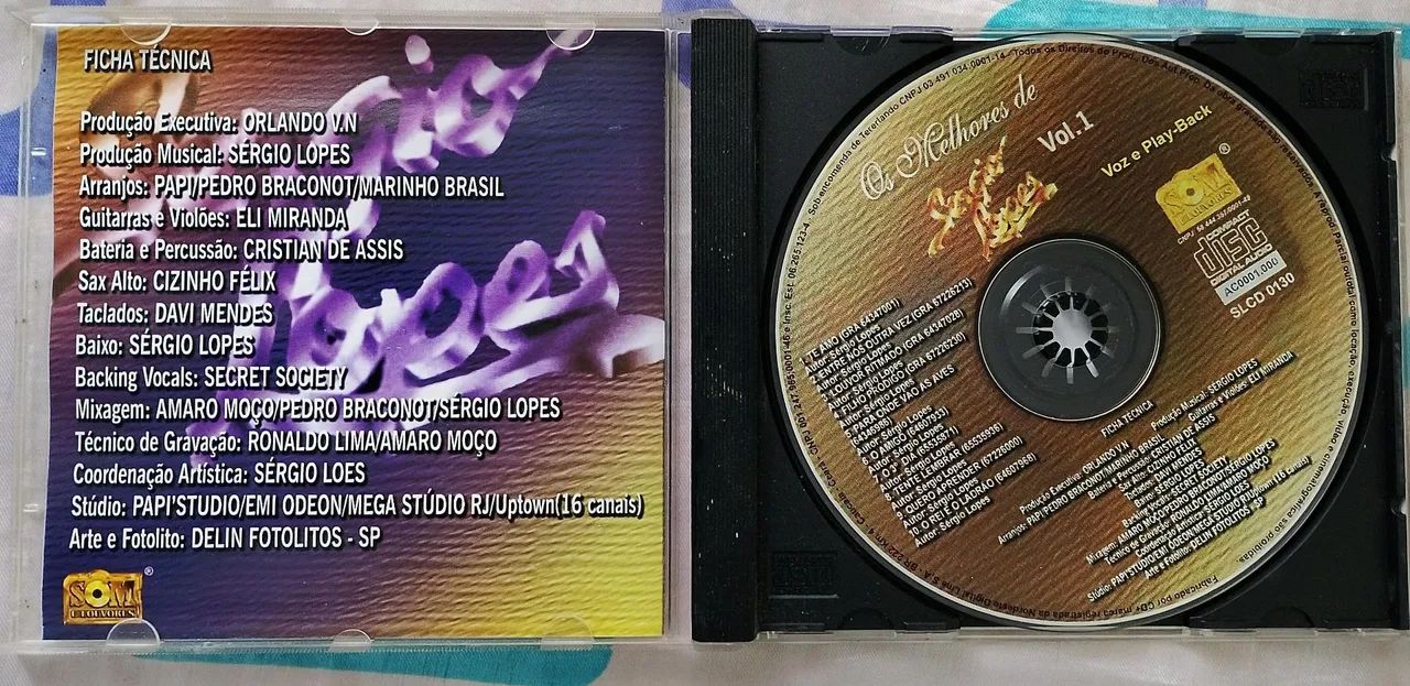 Cd Os Melhores De Sérgio Lopes Vol 1 - Foto 2