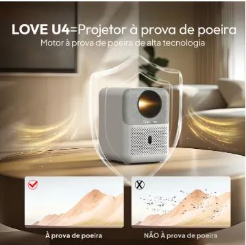 Projetor Byntek Love U4  - NOVO/LACRADO - Foto 4