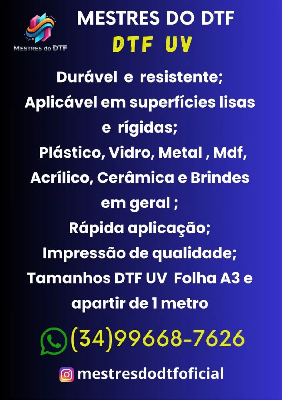 Impressão DTF UV Uberlândia  - Foto 2