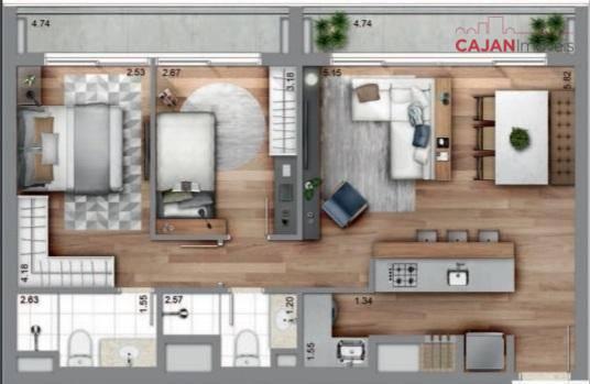Apartamento com 2 dormitórios e 2 vagas de garagem no bairro Boa Vista. - Foto 4