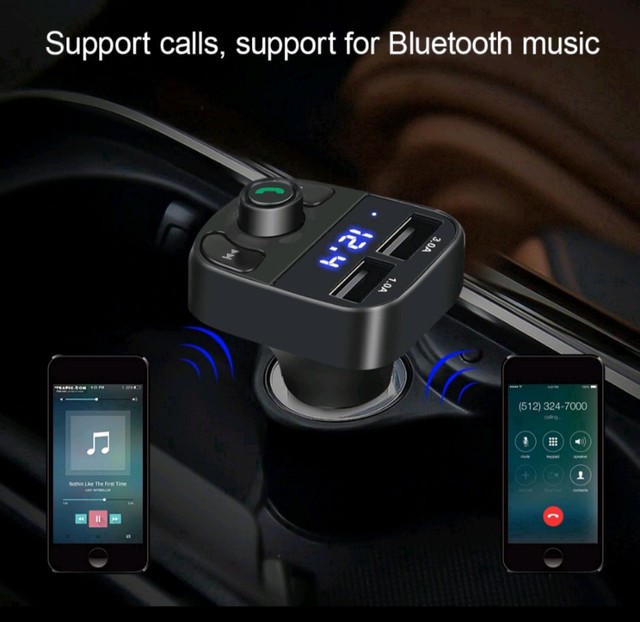 Bluetooth FM para carros que não possui a função Bluetooth  - Foto 2