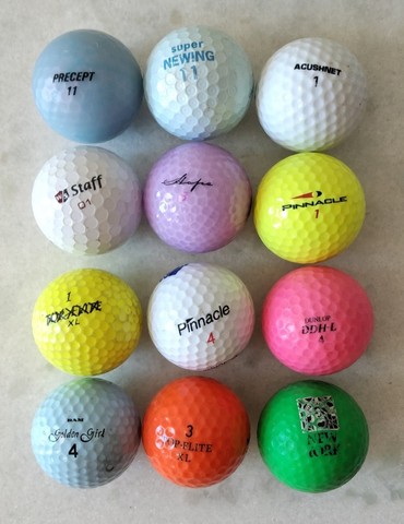 Bolas de golf coloridas