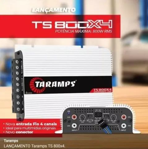 Potencia Taramps Ts800.4 800w Rms 4 Canais Digital Amplificador Som Ts800x4 Trio Bob Modul - Foto 2