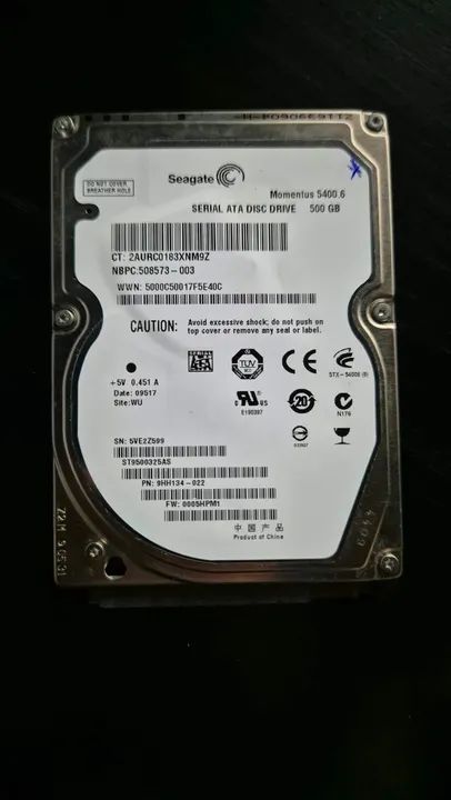 Hd Sata Seagate 500gb 5.4k 2.5 Para Notebook