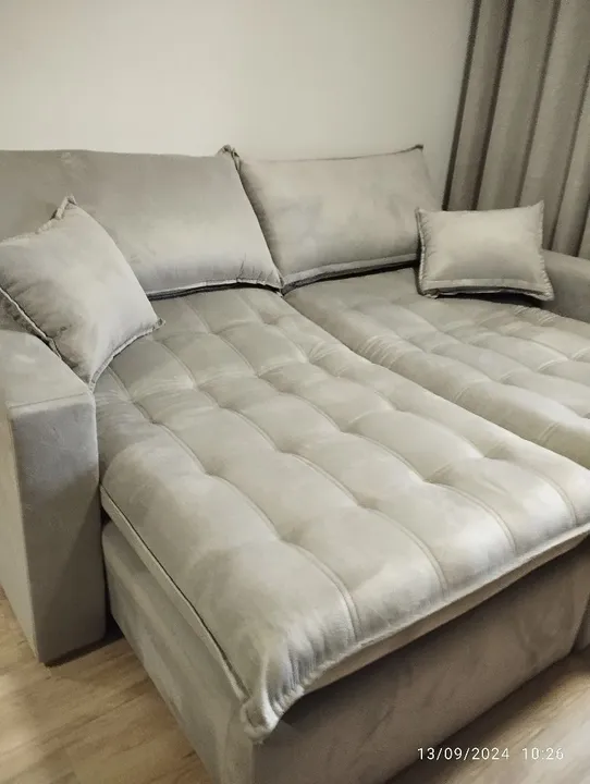 Sofá cama super confortável lindo muito confortável mega pillow top