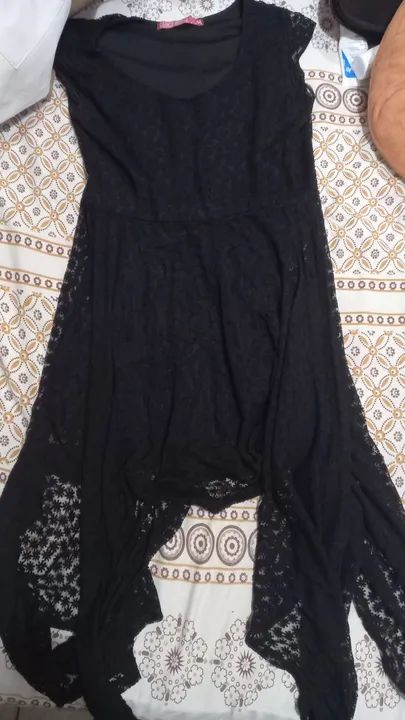 Vestido Preto Florido