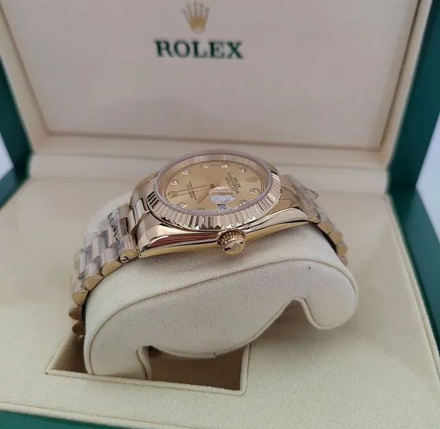 Relógio Rolex DateJust Presidente 36mm Cravejado - Foto 2