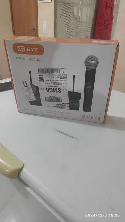 Microfone duplo sem fio com receptor LeLong