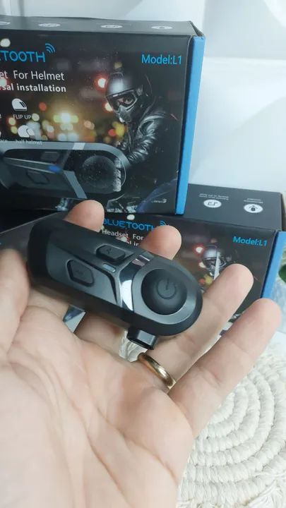 Fone Intercomunicador Para moto Bluetooth 5.3 Fixo no Capacete - Foto 5