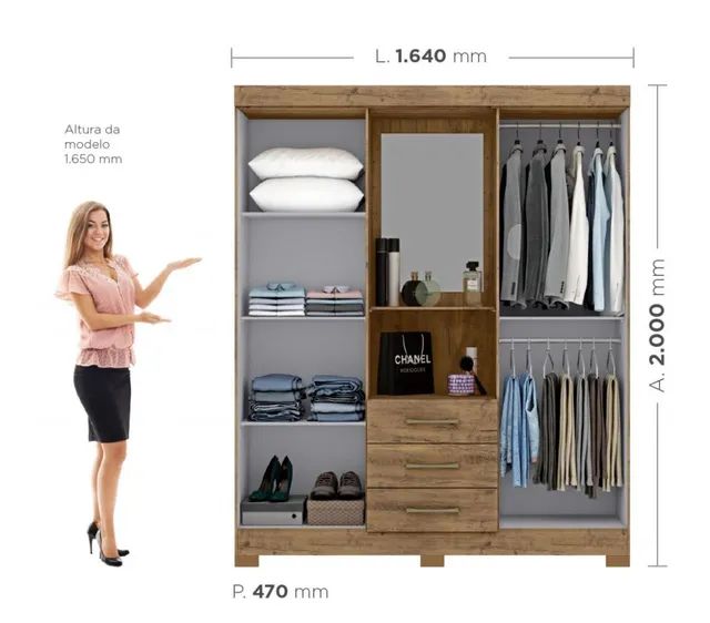 GUARDA ROUPA NOVO EM OFERTA  - Foto 2