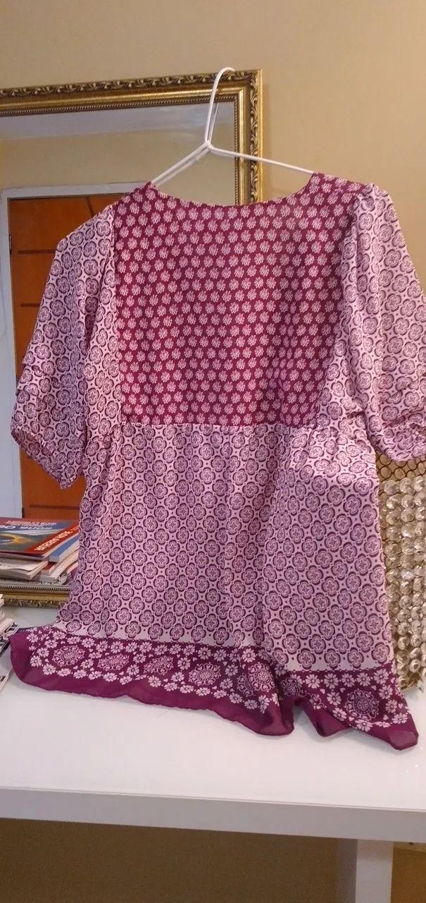Bata em musselini estampada - Foto 2