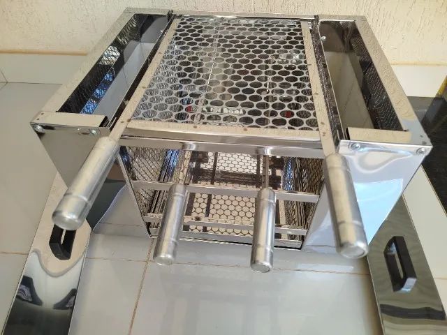 Churrasqueira inox ecológica sem fumaça 