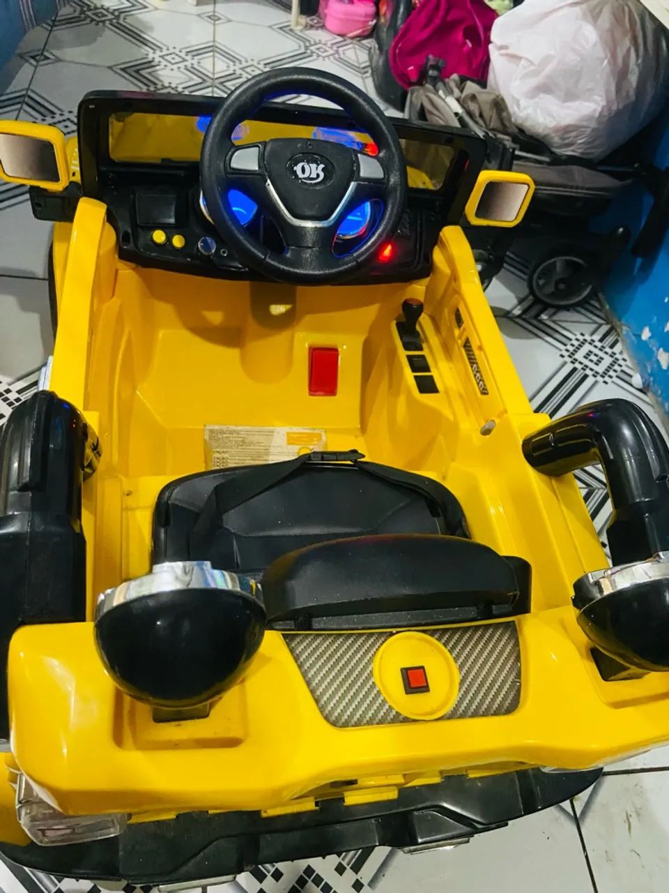Carrinho Elétrico Infantil Amarelo - Foto 2