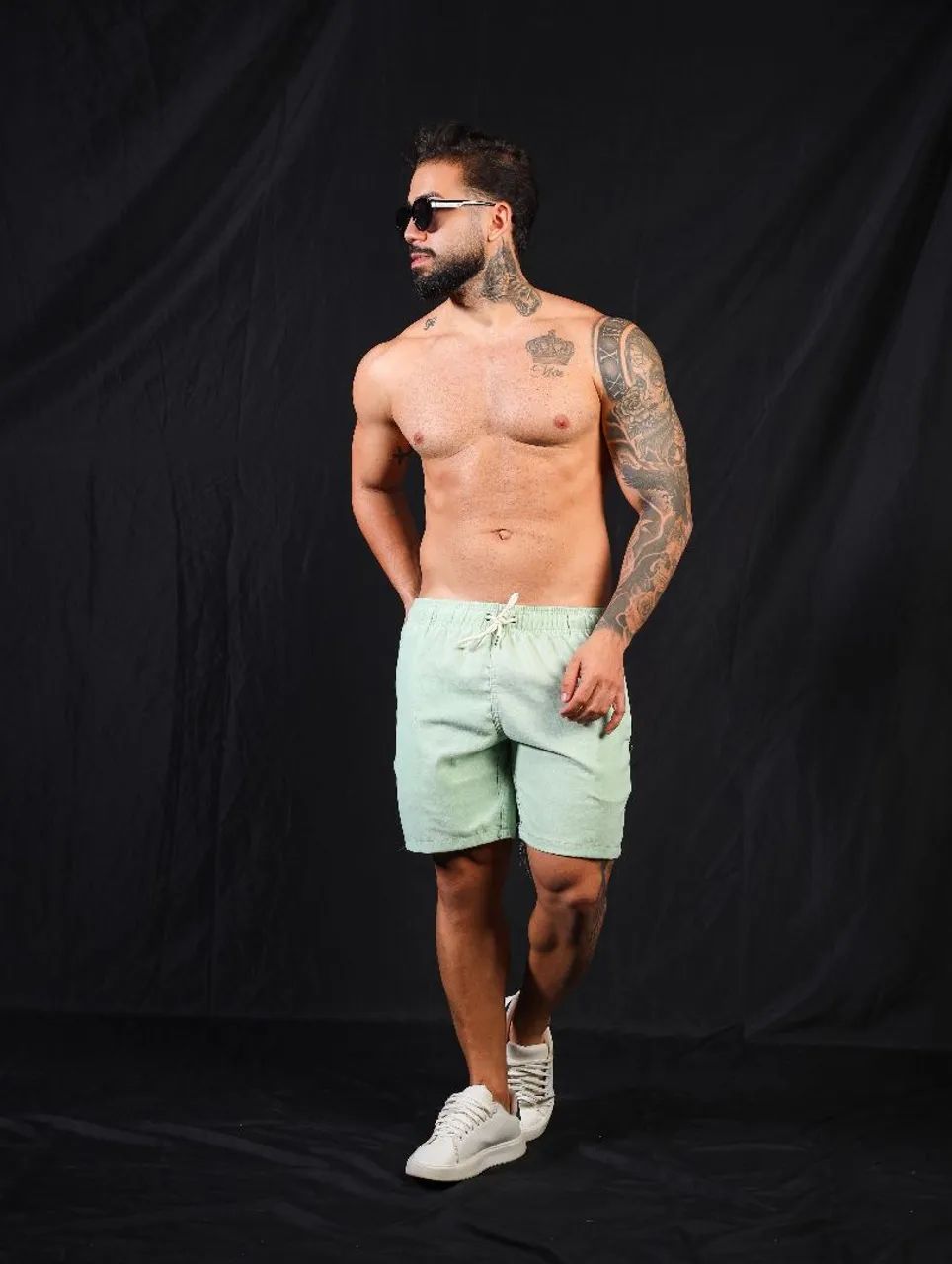 Shorts Masculinos Linho - Foto 5