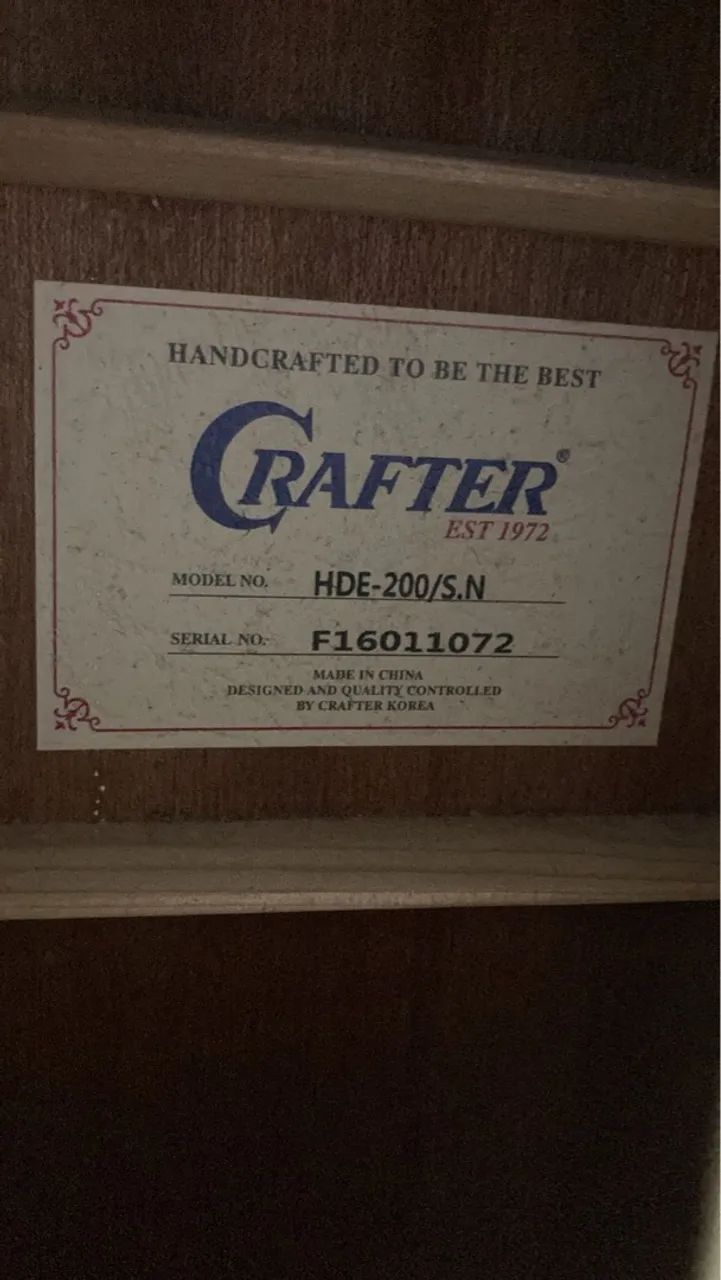 Violão Crafter HDE-200/S.N