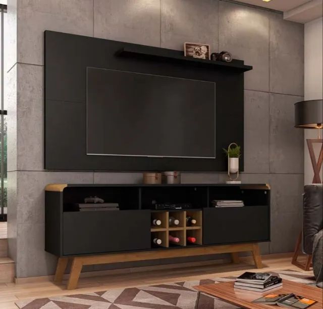 Conjunto Sala Rack Larimar Painel Chanel TV Até 50 Polegadas FAZEMOS ENTREGAS DF E ENTORNO - Foto 2