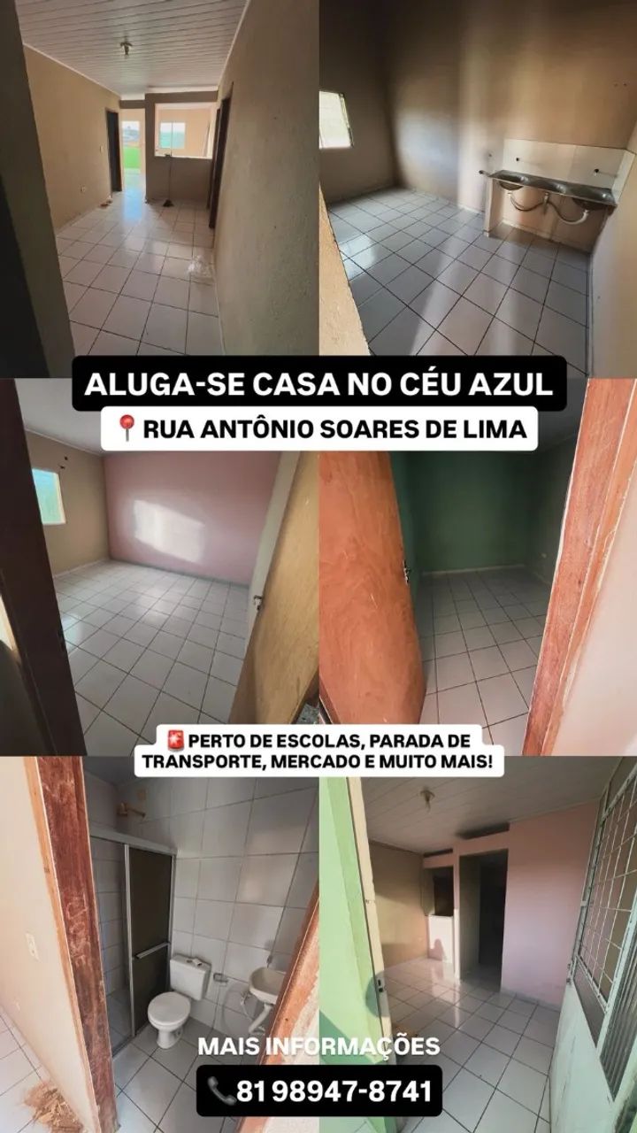 ALUGA-SE CASA NO CÉU AZUL! 
