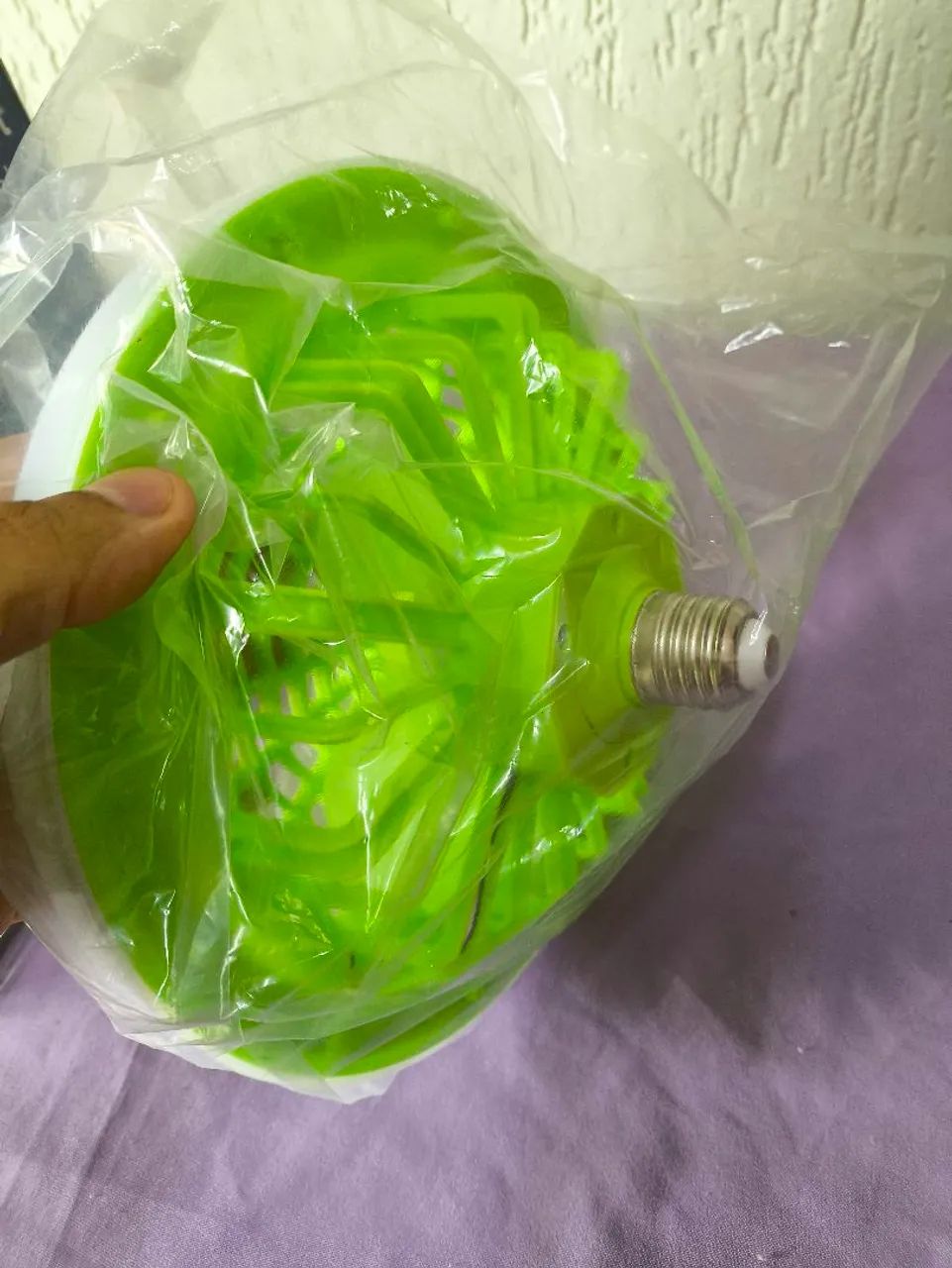 Lâmpada ventilador com controle e27 30w