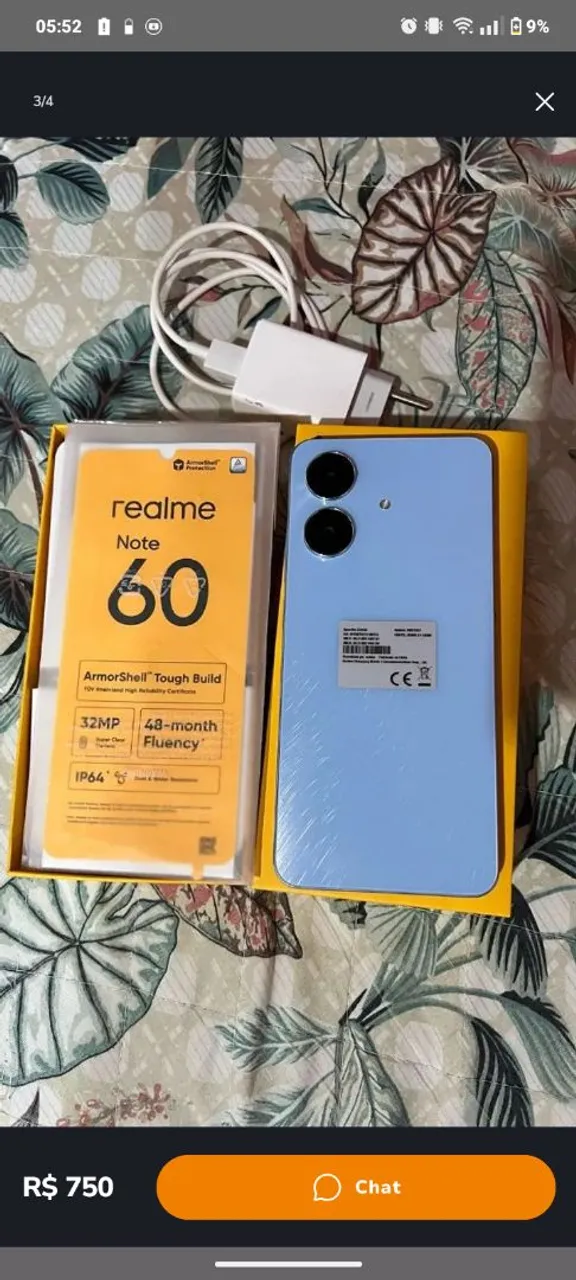 NOTE 60 novo caixa e Acessórios128gb
