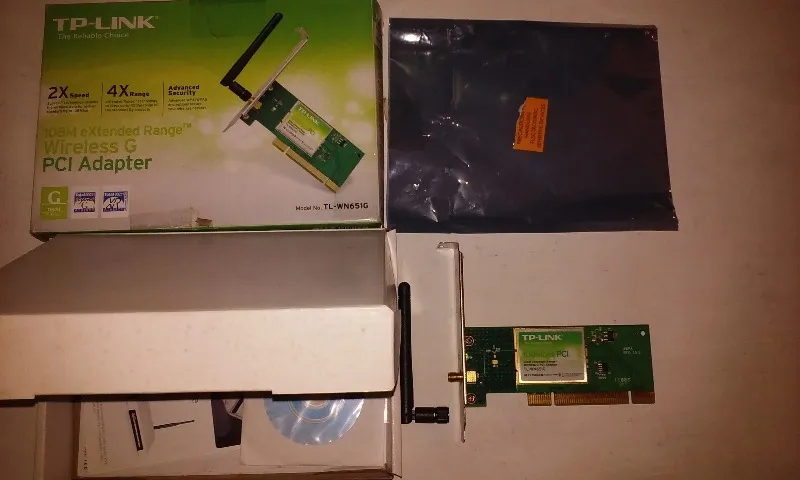 Adaptador Wireless PCI 108Mpbs TL-WN651G PCI Wifi Antena Removivel