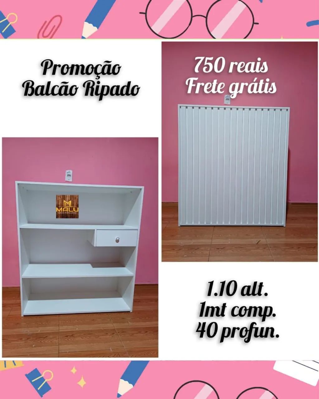 Balcão Ripado em Promoção com Frete Grátis