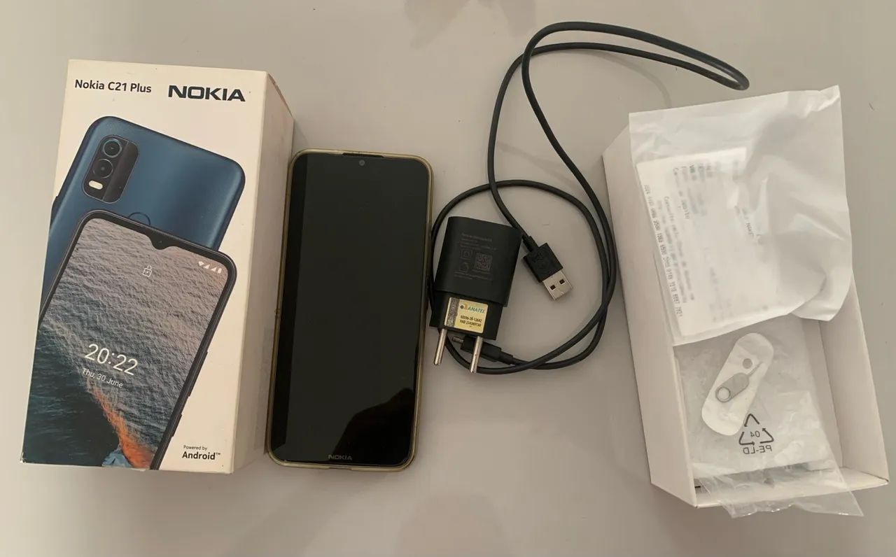 Vendo celular Nokia C21 Plus na cor preta em excelente estado com apenas 1 ano de uso - Foto 4
