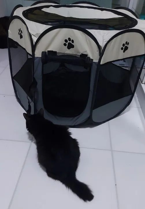 Cercadinho dobrável para cães gatos pets pequeno porte - Foto 2