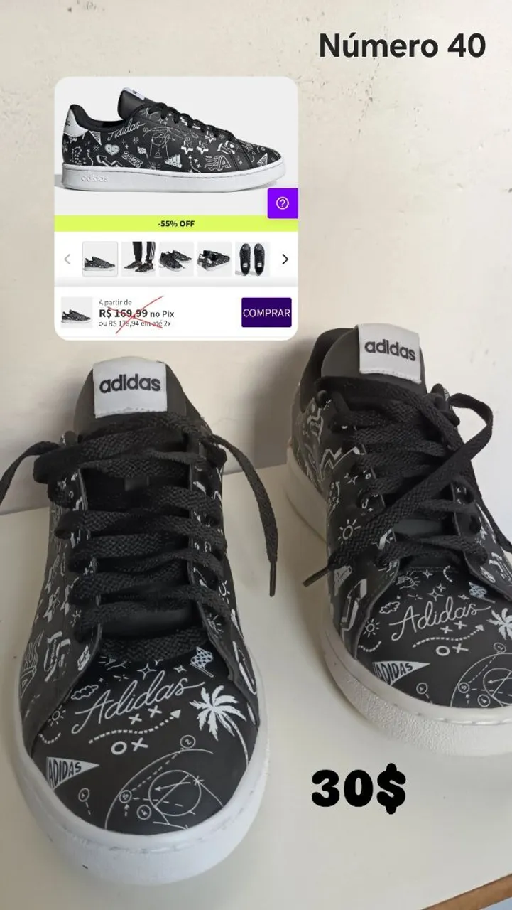 Tênis Adidas Estiloso - Número 40