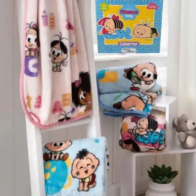 Cobertores Turma da Monica p/ Bebê