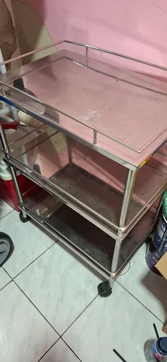 Carrinho de aço inox para hospital - Foto 2