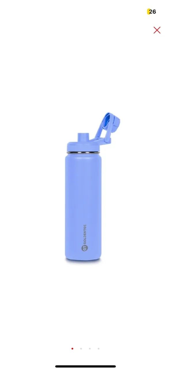 Garrafa de água térmica Goldentec 750ml - roxa - Foto 3