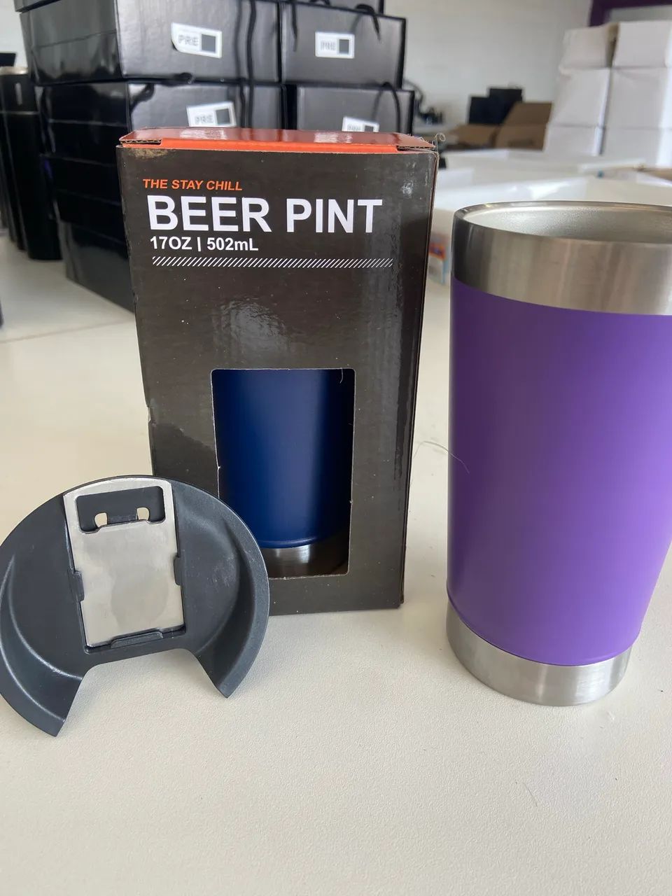 COPO TÉRMICO COM TAMPA E ABRIDOR 473ml  ATACADO - Foto 5