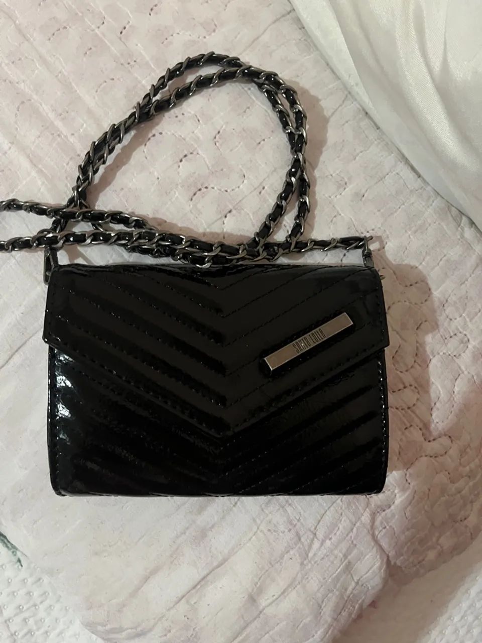 Bolsa de ombro preta da santa lolla - Foto 3