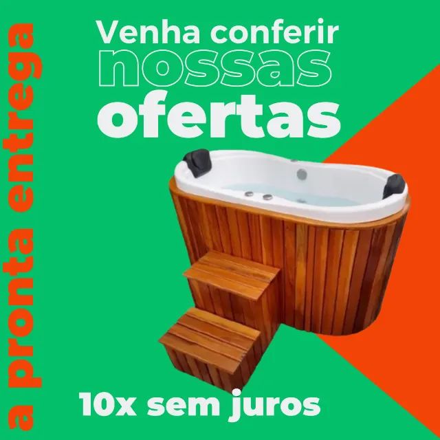 Ofurô com bomba e aquecedor - Especial deck