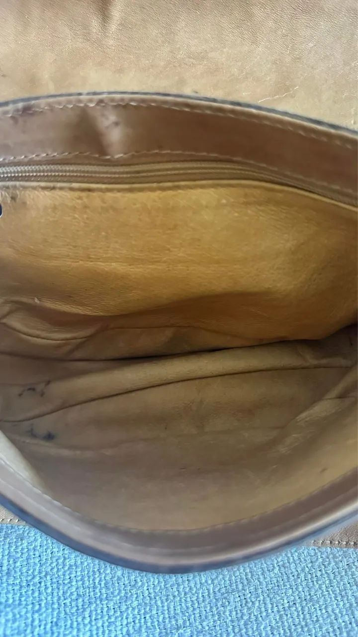 Bolsa Gucci tiracolo couro e tecido GG 100% original  - Foto 2