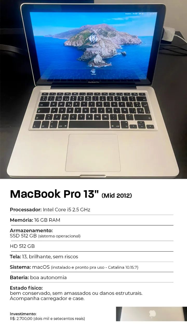 FA美品SSD512 Mac Book Pro 13inch Mid2012 Apple Macbook Pro 13 (Mid-2012) - i7-3520M · Intel HD Graphics