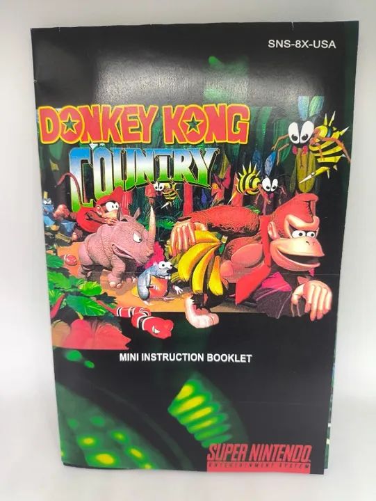Caixa do Jogo Donkey Kong Country para Super Nintendo - Inclui Berço e Mini Manua - Foto 6